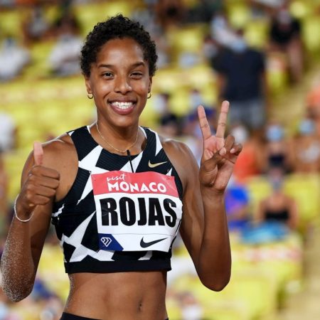 Yulimar Rojas consiguió la victoria en el triple salto en Moscú. / Foto EFE