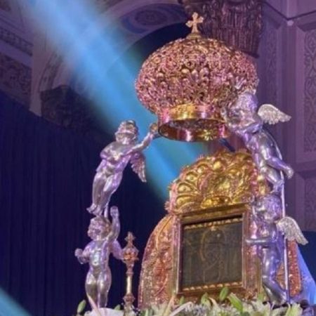 La imagen de la virgen de Chiquinquirá. (Foto cortesía).