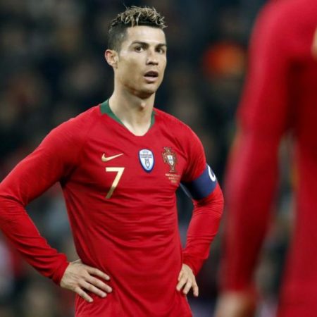 Cristiano Ronaldo durante un partido con la selección portuguesa. / Foto archivo.