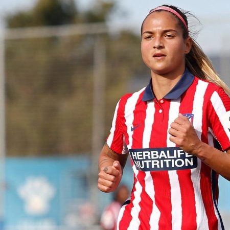 Deyna Castellanos, atacante del Atlético de Madrid. Cortesía prensa LaLiga.