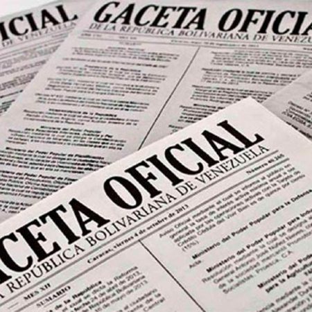 Gaceta Oficial de Venezuela (Foto Referencial)
