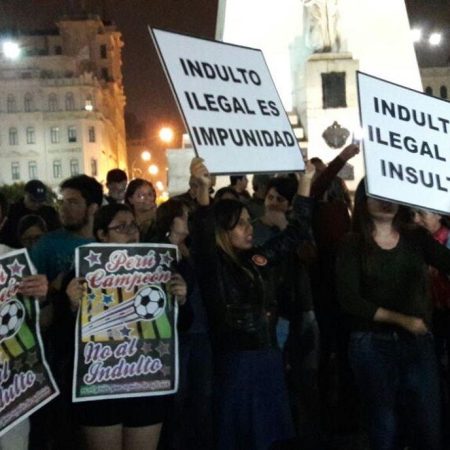 En Lima al grito de "indulto es insulto". (Foto Cortesía)