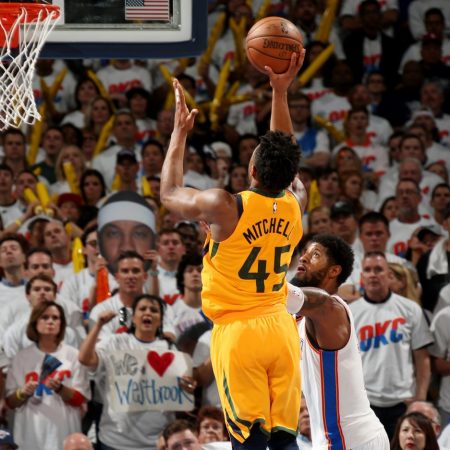 Donovan Mitchell, jugador estrella del Utah Jazz (Foto Archivo)