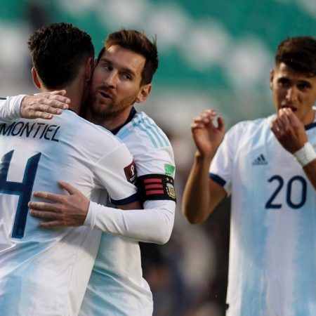 La "Albiceleste" suma seis puntos en las dos primeras fechas de eliminatorias. Foto EFE.