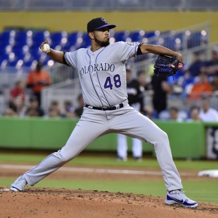 Germán Márquez no pudo con la toletería de los Marlins y perdió por tercera ocasión en el año./Foto: AFP