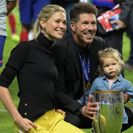 Diego Simeone se mostró feliz al tiempo que aseguró tras ganar la final de la Supercopa de Europa que la clave de la victoria fueron "los cambios" en la segunda parte/Foto: AFP