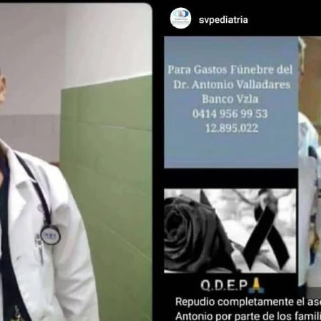 Antonio Valladares médico asesinado dentro de un Módulo de Barrio Adentro/ Foto El Pitazo