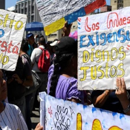 Protesta de maestros. (Foto Archivo)