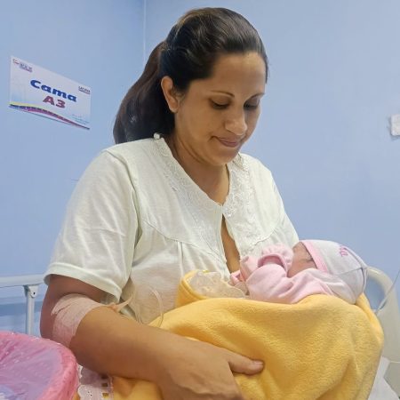 Marielem Yetzabet Albornoz Rivero primera niña nacida en Libertador. Foto prensa Alcaldía de Libertador