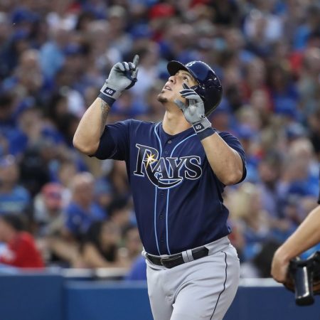 Wilson Ramos colaboró en el triunfo de Tampa Bay con su quinto cuadrangular del año./Foto: AFP