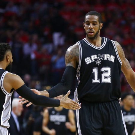 LaMarcus Aldridge, jugador de los Spurs. / Foto: AFP