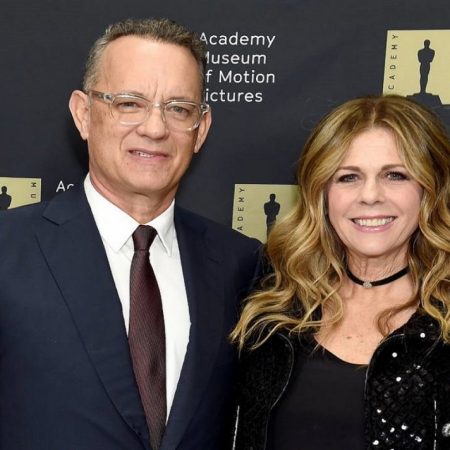 El actor estadounidense Tom Hanks y su esposa, Rita Wilson,