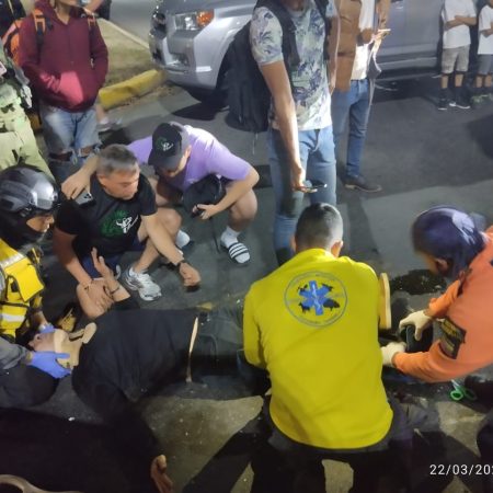 Motorizado se fracturó la rodilla tras colisionar en Naguanagua