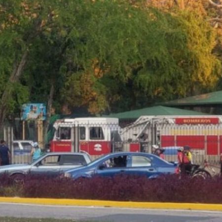 Comisiones de Protección Civil y Bomberos llegaron al Zoológico de Maracay. Foto cortesía El Aragüeño