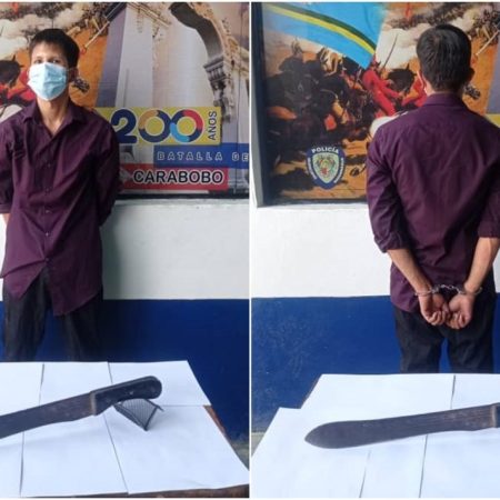 Arrestado en Naguanagua sujeto que pretendía agredir a su madre con un machete