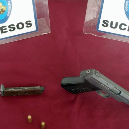 arma de fuego recuperada