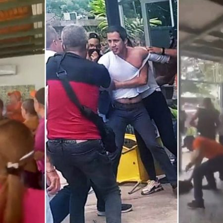 Ataque a Juan Guaidó en Cojedes. (Foto Cortesía de Infobae)