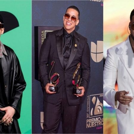 os cantantes Bad Bunny, Daddy Yankee y Romeo Santos. EFE