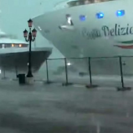 Esta foto extraida de un video filmado el 7 de julio de 2019 y obtenido el 8 de julio de Roberto Ferrucci. AFP