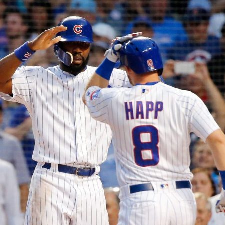 Jason Heyward e Ian Happ fueron dos de las principales figuras ofensivas en el triunfo de los Cachorros./Foto: AFP