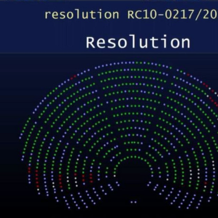 La resolución que salió adelante por 507 votos a favor, 31 en contra y 35 abstenciones. Foto: captura de pantalla