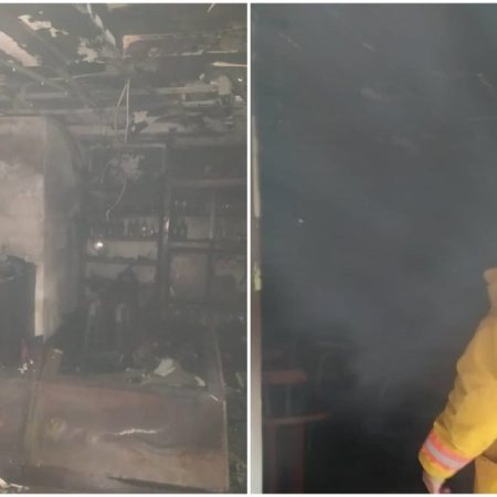 Bomberos UC y de Valencia sofocaron incendio en local del Vía Veneto este martes