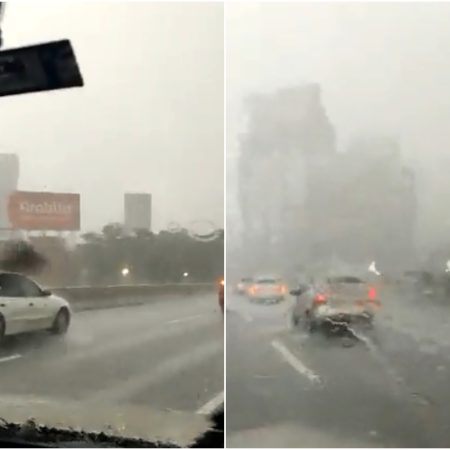 Calles caraqueñas colapsaron tras fuertes lluvias de este domingo