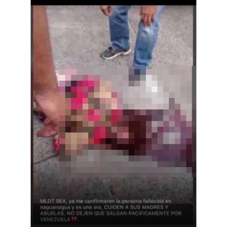FALSO | ¿Falleció señora en Naguanagua durante las protestas posteriores a la elección presidencial