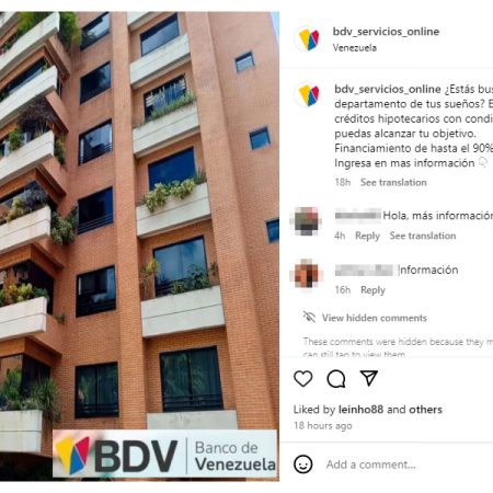 FALSO | ¿El Banco de Venezuela ofrece financiamiento de hasta 90 % en créditos hipotecarios?