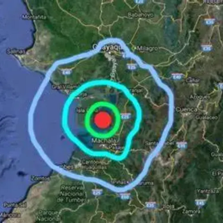 El temblor ocurrió a las 13:44 hora local (18:44 GMT) y su epicentro se localizó a 1,56 grados de latitud sur y 81,06 de longitud oeste, en el mar. Foto: Noticiero Venevisión.