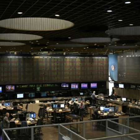 Vista de la Bolsa de Valores de Buenos Aires, el 20 de agosto de 2019. AFP