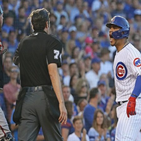El venezolano tuvo un cruce de palabras con el receptor rival, Tyler Flowers, luego de un cuadrangular conectado el pasado lunes. / Foto: AFP.